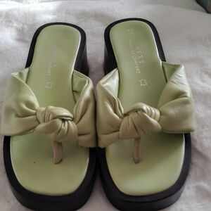 NEXT Women's Light Green Knotted Mules